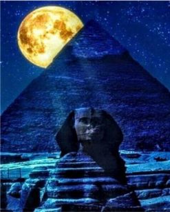 Full Moon Night Egyptian - Landscape Paint By Number