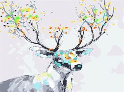 Flat Colour Deer - Animals Paint By Numbers