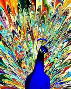 Kaleidoscope Peacock  - Birds Paint By Number