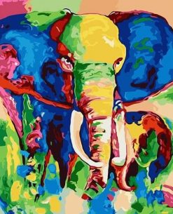 Colorful Elephant  - Animals Paint By Number