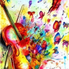 Butterfly of Violin - Still Life Paint By Number