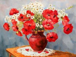 Red Poppies -  Flowers Paint By Number