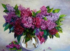Purple Flowers -  Flowers Paint By Number
