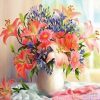 Beautiful Vase Of flowers -  Flowers Paint By Number