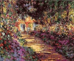 Garden Path at Giverny Claude Monet - Landscape Paint By Number