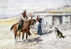 Cowboy Bargaining for an Indian Girl - People Paint By Number
