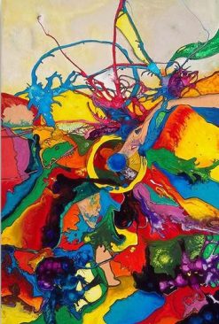 Abstract Color Collision - Mandala Paint By Number