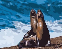 Seals Couple - Animals Paint By Number