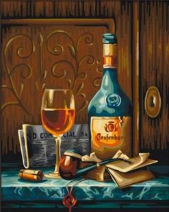 Luxurious Whiskey Bottle- Still Life Paint By Numbers