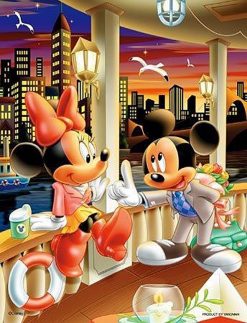 Mickey and Minnie Date -  Cartoon and Animation Paint By Number