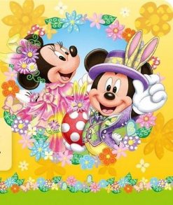 Mickey and Minnie Easter - Cartoon and Animation Paint By Number