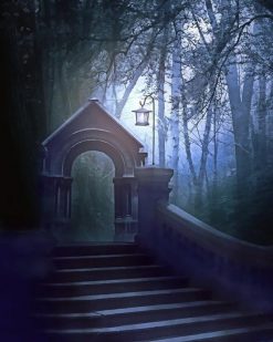 Moon Door In The Forest - Landscape Paint By Number
