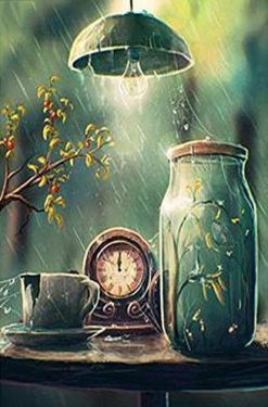 Objects Under Rain- Still Life Paint By Numbers