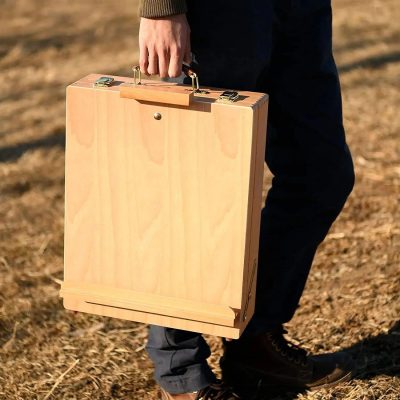 Portable-Wooden-tabletop-easel-for-painting