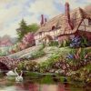 Countryside House Landscape  - DIY Paint By Numbers - Numeral Paint