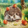 Hedgehog Wall Art Picture Canvas Painting - DIY Paint By Numbers - Numeral Paint