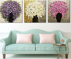 Unframed Handpainted Colorful Flower - DIY Paint By Numbers