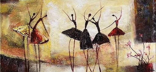 Panel Abstract Ballet Dancer City - DIY Paint By Numbers - Numeral Paint