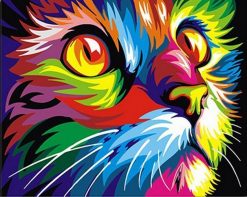 Abstract Cat - DIY Paint By Numbers - Numeral Paint