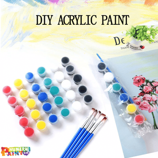 6-8 Acrylic Paint Set For Paint By Numbers