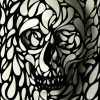 White and Black Dye Skull - Abstract Paint By Numbers
