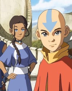 Aang and Katara The Last Airbender Paint by numbers