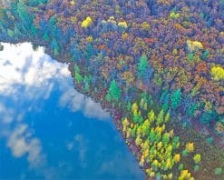 Lake Sky Reflect Paint by numbers