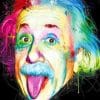 Albert Einstein Rainbow adult paint by numbers