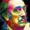 Colorful salvador dali portrait adult paint by numbers