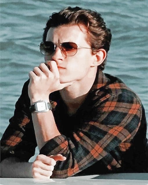 Cut Tom Holland adult paint by numbers