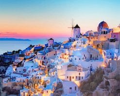 Greece by night adult paint by numbers