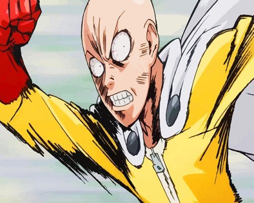 One Punch Man Angry Face adult paint by numbers