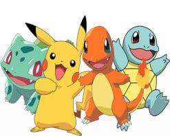 Pikachu Bulbasaur Squirtle Charmander Cartoon Adult pain by numbers