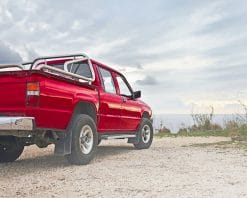 Red Pickup truck adult paint by numbers