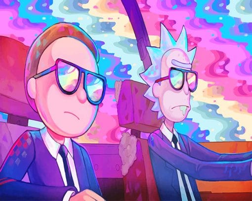 Rick Morty Cartoon adult paint by number