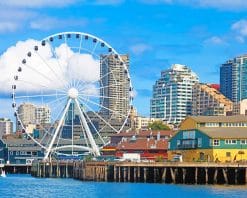 Seattle Washington tourist attractions adult paint by numbers