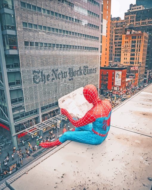 Spiderman New York Time adult paint by number