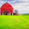 Barn Green Field paint by number