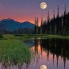 Beautiful Moon Reflect paint by number