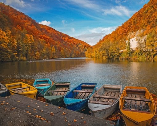 Boat Beautiful Nature paint by number