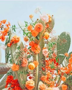 Cactus Flower Aesthetic paint by number