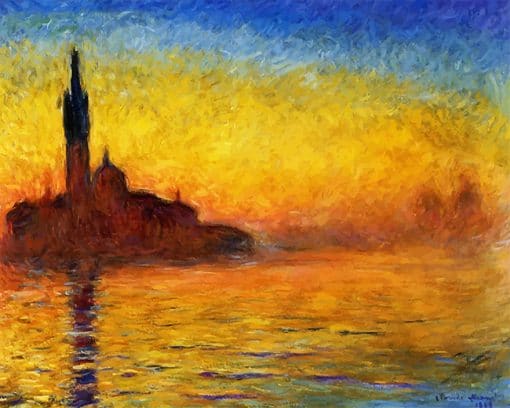 Claude Monet Twilight Venis paint by number