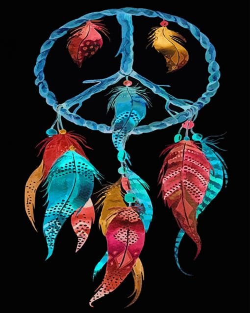 Colorful Dream-catcher paint by number