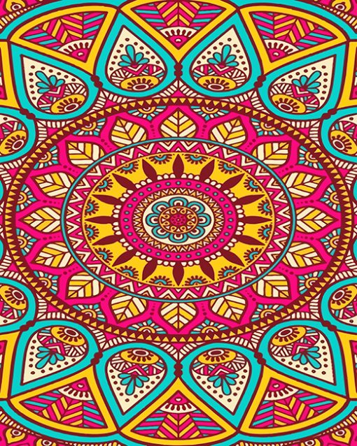 Colorful Mandala Paint By numbers