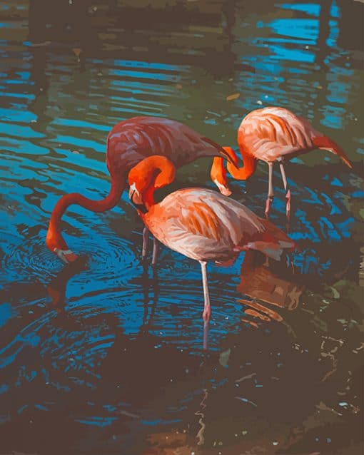 flamingo Bird Paint by number