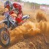 Red Dirt Bike paint by number