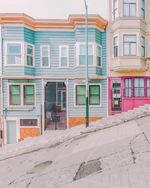 San Francisco Steep Streets paint by number