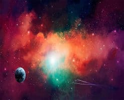 Space Colorful Nebula paint by number