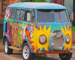 vintage volkswagen van adult paint by numbers