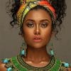 African beautiful woman adult paint by numbers